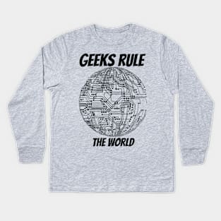 geeks rule the world Kids Long Sleeve T-Shirt